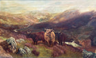Superb C19th Victorian Oil on Canvas - Highland Cattle Grazing circle of Louis Bosworth Hurt  SOLD