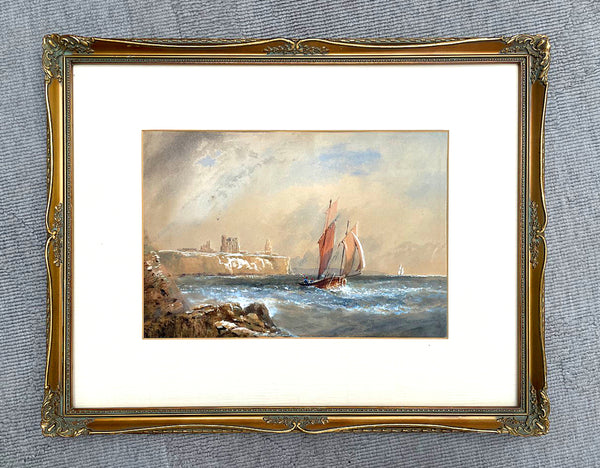 Superb C19th Victorian Maritime Watercolour - Shipping off the Coast - attrib Clarkson Frederick Stanfield (1793-1867)  SOLD