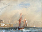Superb C19th Victorian Maritime Watercolour - Shipping off the Coast - attrib Clarkson Frederick Stanfield (1793-1867)  SOLD