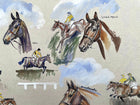 Superb Large Vintage English School Watercolour Montage of Famous National Hunt Champion Horses SOLD