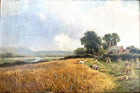 Superb C19th Victorian Norwich School Oil on Canvas - "The Harvesters" 1877 SOLD