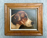 Fine Late C19th Victorian Oil on Panel Portrait of a Foxhound SOLD