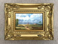 Beautiful Vintage C20th Miniature Oil on Board Impressionist Landscape - John Rohda SOLD