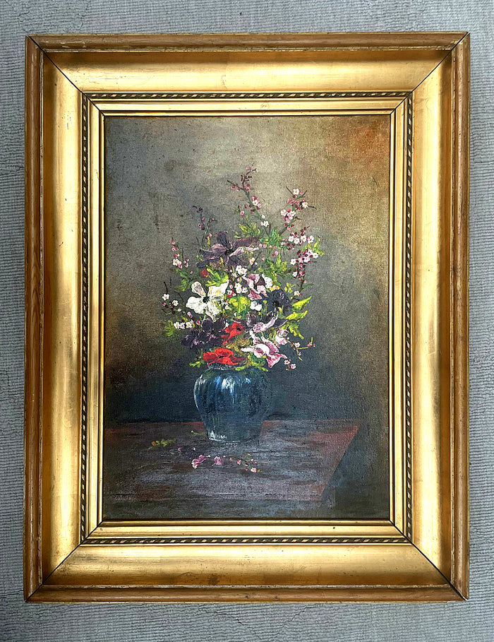Stunning Early C20th Danish School Oil on Canvas - Still Life of Flowers in a Vase SOLD