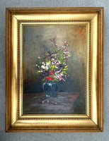 Stunning Early C20th Danish School Oil on Canvas - Still Life of Flowers in a Vase SOLD