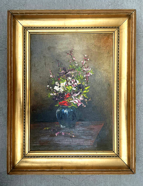 Stunning Early C20th Danish School Oil on Canvas - Still Life of Flowers in a Vase SOLD