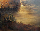 Superb Mid C19th Victorian English School Oil on Canvas - Landscape with Figures by a Rural cottage SOLD