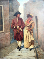 Exquisite C19th Victorian English Oil on Canvas - The Courting Couple SOLD