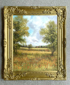 Fine Vintage Oil on Canvas Board Extensive Rural Landscape Scene by David Price SOLD