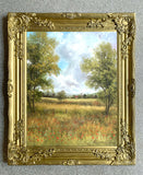 Fine Vintage Oil on Canvas Board Extensive Rural Landscape Scene by David Price SOLD