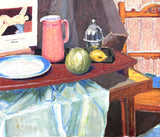 Excellent Vintage Impressionist C20th Oil on Canvas - The Breakfast Table - K.Miller SOLD