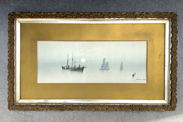 Fine Early C20th Nautical Watercolour by Garman Morris - "Evening" SOLD