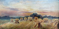 Fine Early C20th Edwardian Oil on Artists Board - "Haystacks" SOLD