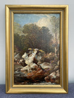 Superb C19th Victorian Oil on Wood Panel - River Landscape 1880 - George Chester (1830-1897) SOLD