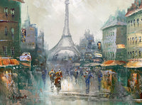 Fine Vintage Impressionist Oil on Canvas of a Parisian Boulevard by Caroline Burnett SOLD