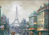 Fine Vintage Impressionist Oil on Canvas of a Parisian Boulevard by Caroline Burnett SOLD