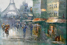 Fine Vintage Impressionist Oil on Canvas of a Parisian Boulevard by Caroline Burnett SOLD