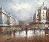Excellent Vintage Impressionist Oil on Canvas of a Parisian Boulevard by Caroline Burnett SOLD
