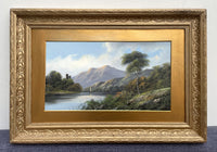 Excellent C19th Victorian English School Oil on Board - Highland Loch Scene - G.Cole SOLD