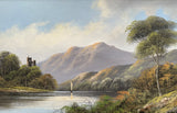 Excellent C19th Victorian English School Oil on Board - Highland Loch Scene - G.Cole SOLD