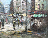 Stunning Large Vintage Mid C20th French Impressionist Oil on Canvas - Extensive Parisian Street Scene SOLD