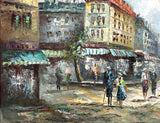 Stunning Large Vintage Mid C20th French Impressionist Oil on Canvas - Extensive Parisian Street Scene SOLD