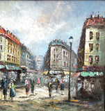 Stunning Large Vintage Mid C20th French Impressionist Oil on Canvas - Extensive Parisian Street Scene SOLD