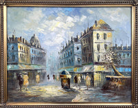 Stunning Vintage Impressionist Oil on Canvas of a Parisian Boulevard by Caroline Burnett SOLD