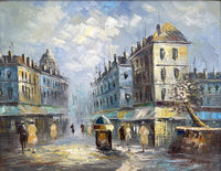 Stunning Vintage Impressionist Oil on Canvas of a Parisian Boulevard by Caroline Burnett SOLD