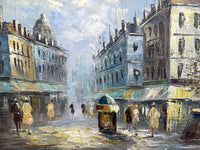 Stunning Vintage Impressionist Oil on Canvas of a Parisian Boulevard by Caroline Burnett SOLD