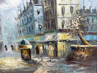 Stunning Vintage Impressionist Oil on Canvas of a Parisian Boulevard by Caroline Burnett SOLD