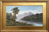 Fine C19th Victorian English School Oil on Board - Highland Loch Scene - G.Cole SOLD