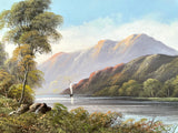 Fine C19th Victorian English School Oil on Board - Highland Loch Scene - G.Cole SOLD