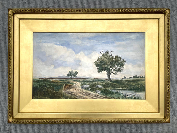 Superb C19th Victorian Watercolour - Extensive Landscape by Henry Albert Hartland RHA (1840-1895) dated 1875 SOLD