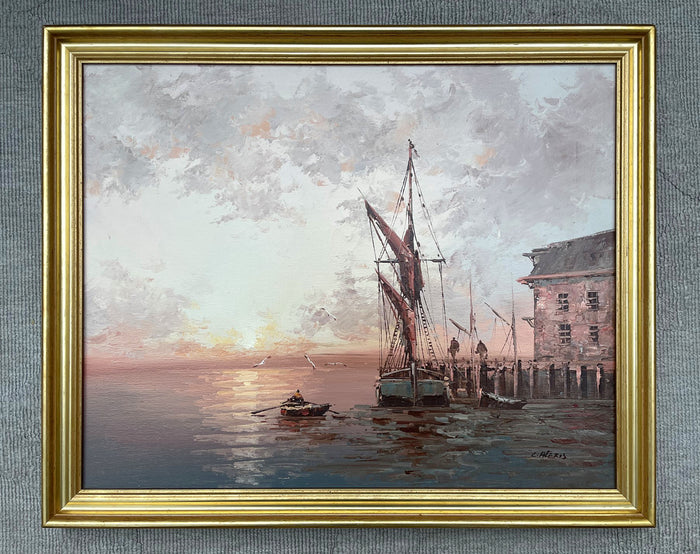 A Fine Vintage Mid C20th Impressionist Oil on Canvas - Shipping in Port SOLD