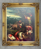 A Superb Large Vintage Mid C20th Flemish Oil on Canvas - The Wine Makers SOLD