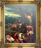 A Superb Large Vintage Mid C20th Flemish Oil on Canvas - The Wine Makers SOLD