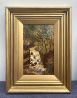 A Delightful C19th Victorian English School Oil on Board - Woodland Stream SOLD