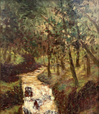 A Delightful C19th Victorian English School Oil on Board - Woodland Stream SOLD