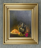 Fine Mid C20th English School Oil on Board - Festive Fayre on a Table SOLD