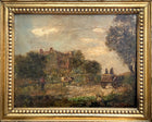 Fine Early C19th Victorian Oil on Canvas - Horse & Cart by a Rural Cottage SOLD