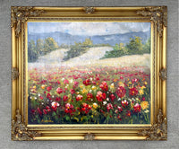 Fine Vintage C20th French Impressionist School Oil on Canvas - "Field of Flowers" SOLD