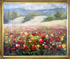 Fine Vintage C20th French Impressionist School Oil on Canvas - "Field of Flowers" SOLD