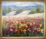 Fine Vintage C20th French Impressionist School Oil on Canvas - "Field of Flowers" SOLD