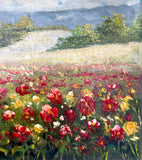 Fine Vintage C20th French Impressionist School Oil on Canvas - "Field of Flowers" SOLD