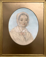 Exquisite Early C19th Victorian English School Watercolour Portrait of a Young Lady SOLD