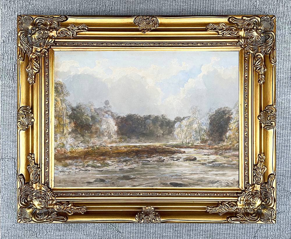 Fine C19th Victorian Watercolour -  The River Stour - by Edmund Morison Wimperis 1896 SOLD
