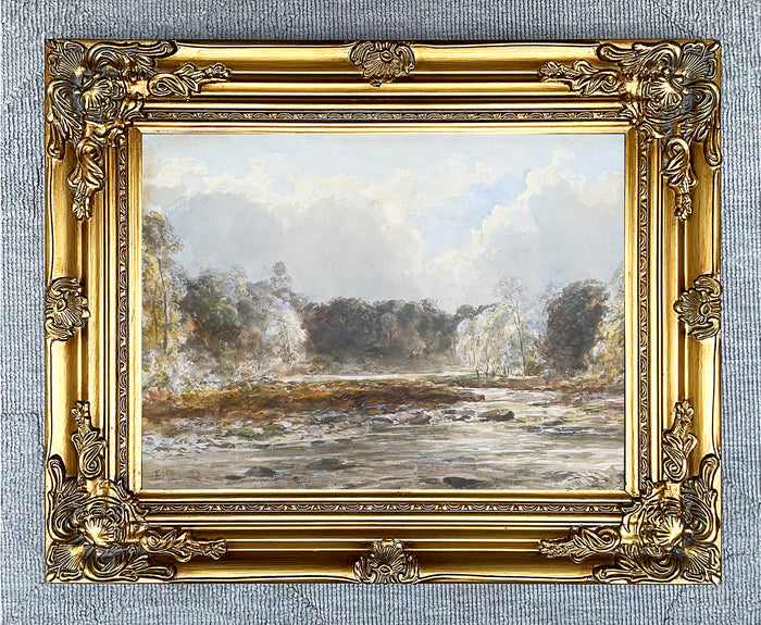Fine C19th Victorian Watercolour -  The River Stour - by Edmund Morison Wimperis 1896 SOLD