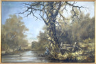 Fine Vintage Mid C20th Oil on Canvas - Girl by a Woodland Pond - Robert Ixer SOLD