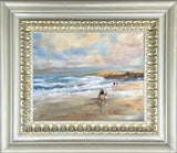 Delightful Vintage Mid C20th French Impressionist Oil on Board - Beach Scene SOLD